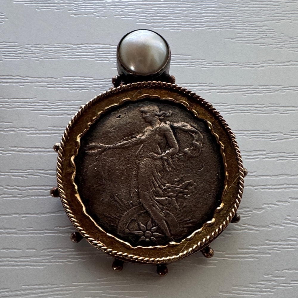 Italian Medallion Brooch and Pedant